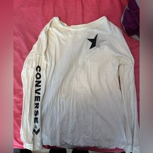White long sleeve converse shirt
